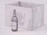 箱とビール瓶
